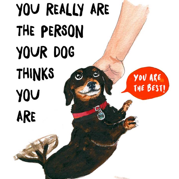 Liyana Studio - Wholesale Thank You Card - Best Dog Person - Funny Thank You Card