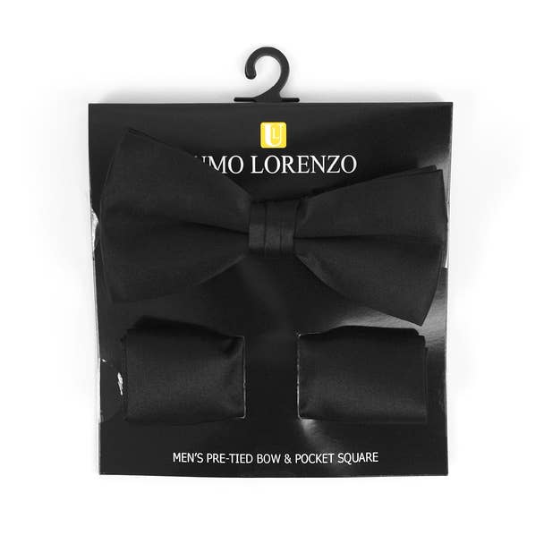 Selini New York - Wholesale Bow Tie - Men's - 100% Poly Satin Men's Banded Bow Tie and Hanky14