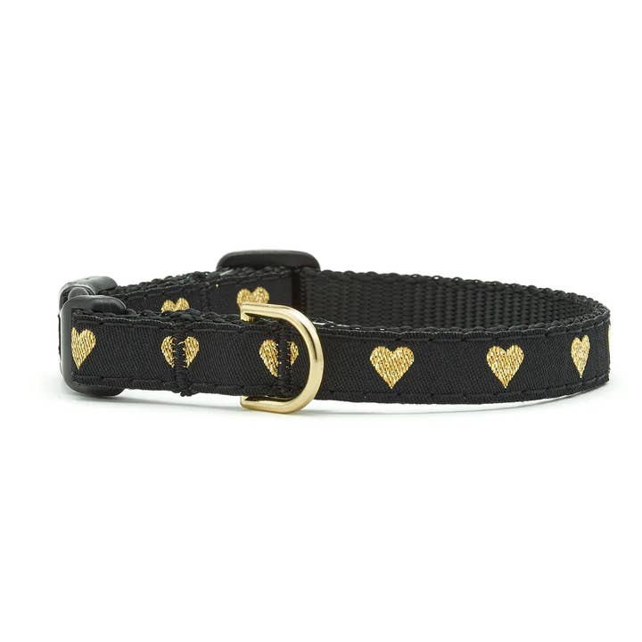 Up Country Heart of Gold Cat Collar for wholesale by Pet Palette Distribution