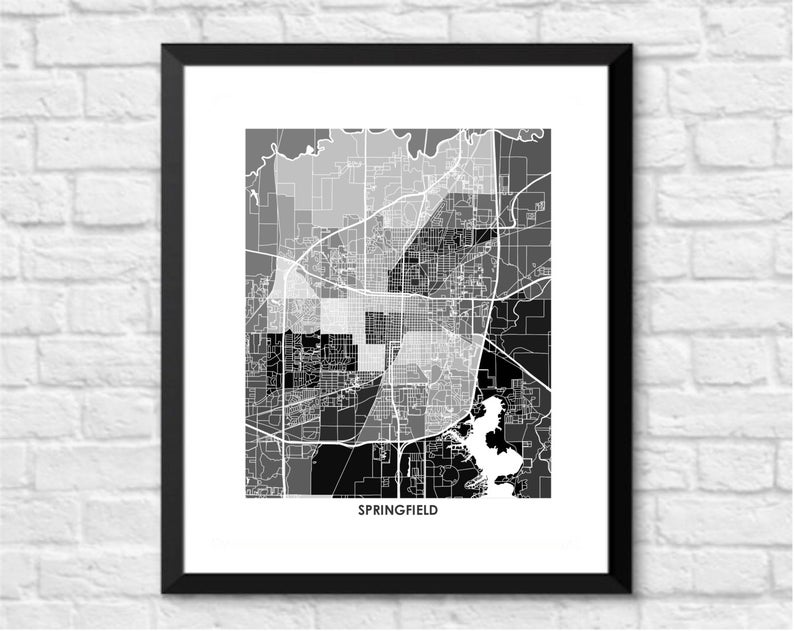 Juanita's Adventures - Wholesale Map - Juanitas Springfield IL Map Print2