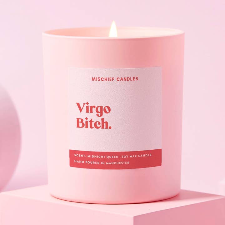 Cadeau d'anniversaire Vierge, cadeau amusant avec le zodiaque, bougie Virgo Bitch pour la vente par Mischief Candles