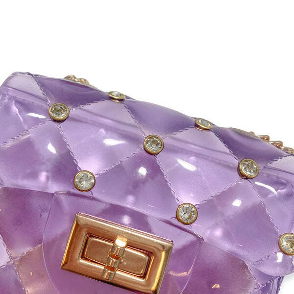 Doe a Dear - Wholesale Crossbody Bag - Kids - P30 B3001 Rhinestone Stud Quilted Jelly Purse (4 Colors)15