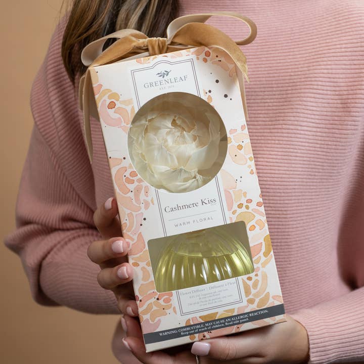 Greenleaf Gifts - Wholesale Reed Diffuser - Cashmere Kiss Flower Diffuser 4 Pack