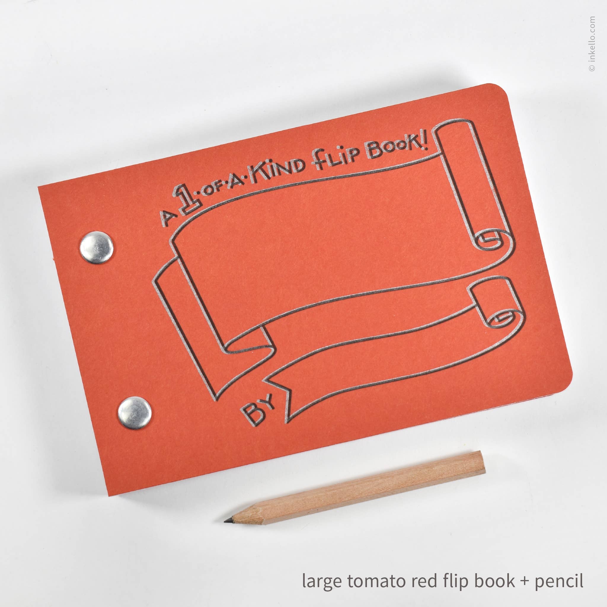 Inkello Letterpress - Wholesale Sketchbook/Sketchpad - Draw-Your-Own Flip Book + Pencil (#316)5