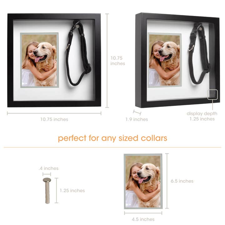 Pearhead - Wholesale Picture Frame - Pet Collar Picture Frame, Black1