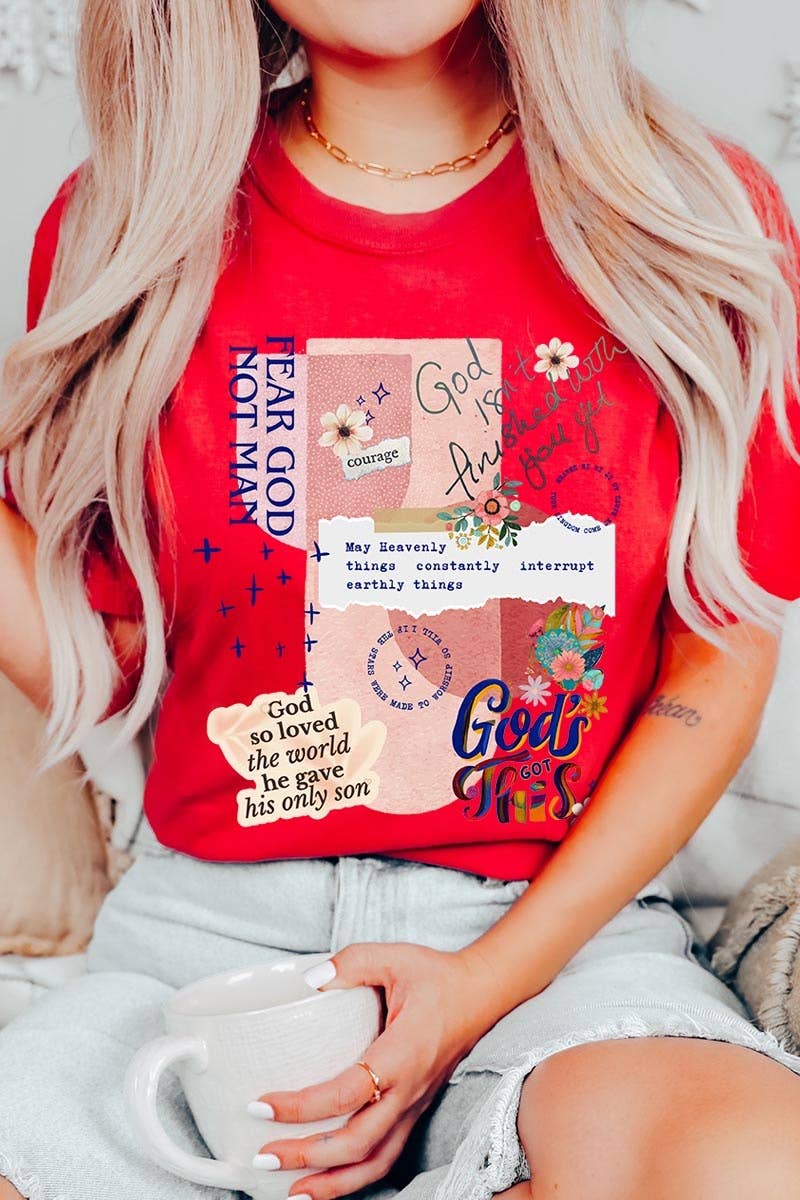 COLORBEAR – wholesale T-shirt med logga - Dam – Kristen collagegrafik t-shirt14