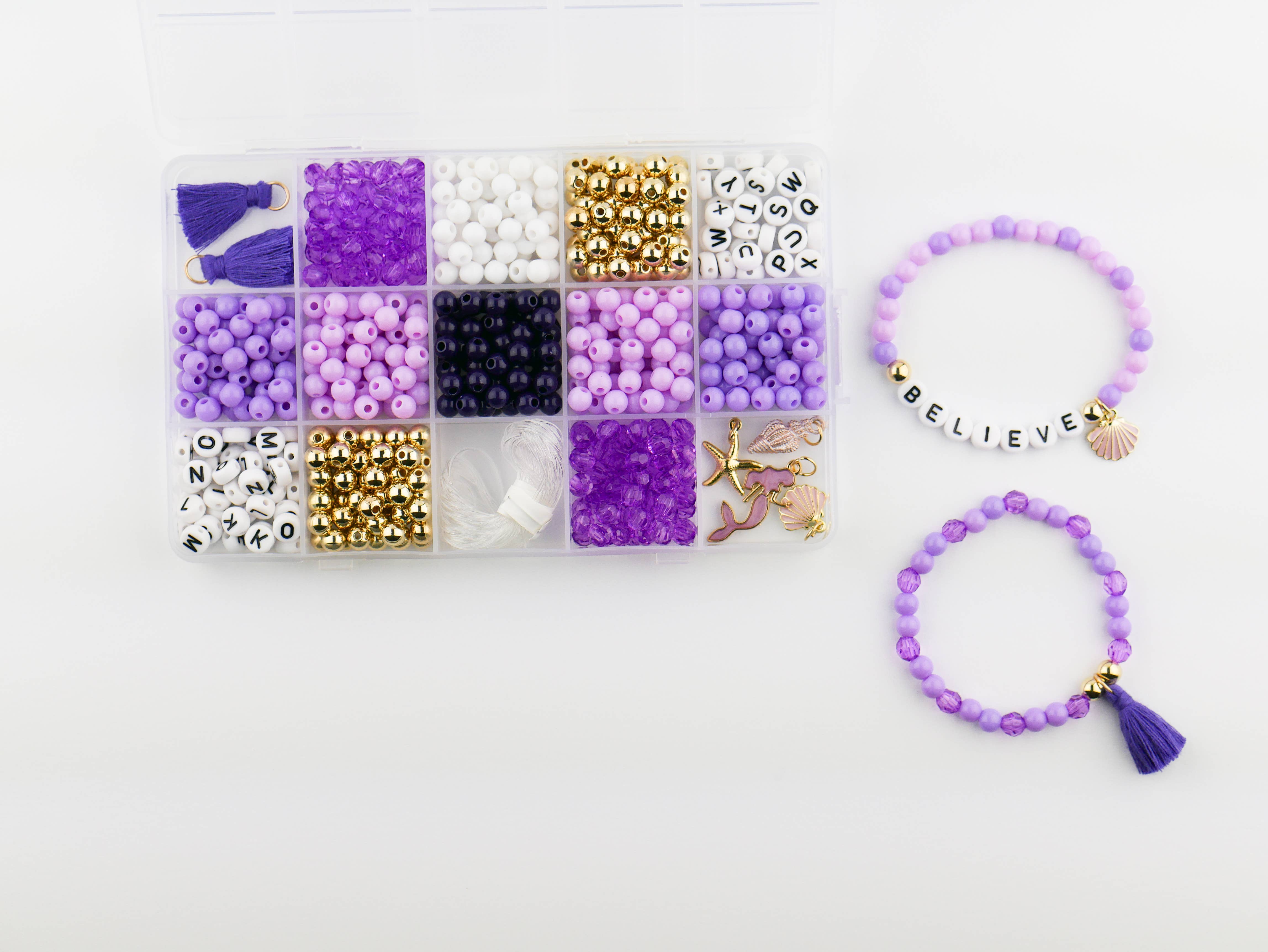 Stacked Sweetly - Wholesale DIY Jewelry - Kids - Mermaid At Heart DIY Stretchy Bracelet Craft Kit5