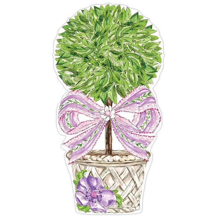 Nappe découpée en forme de nœud lavande topiaire pour garden-party. pour la vente par RosanneBeck Collections