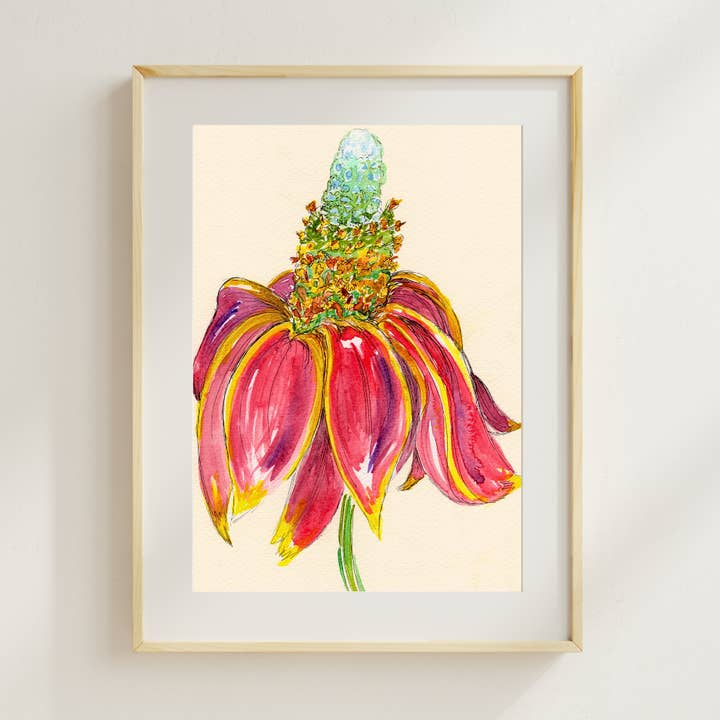Wildflower Watercolor Print Botanical Wall Art for wholesale by Wild Botanical Atelier
