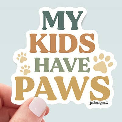 My Kids Have Paws Vinyl Sticker for wholesale by JC Pet Designs