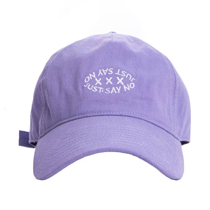 Logo Dad Hat - Grey Purple for wholesale by jxstsayno
