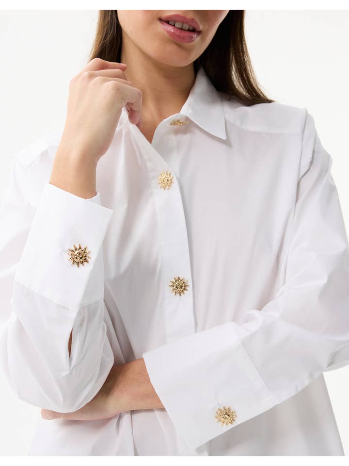 leo & ugo - Wholesale Button Down Shirt - Women's - Women's shirt with jewel buttons6