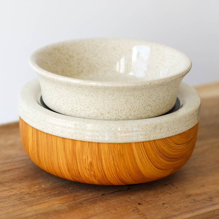 Bamboo Electric Wax Melt Warmer for wholesale by Nova Candle Co