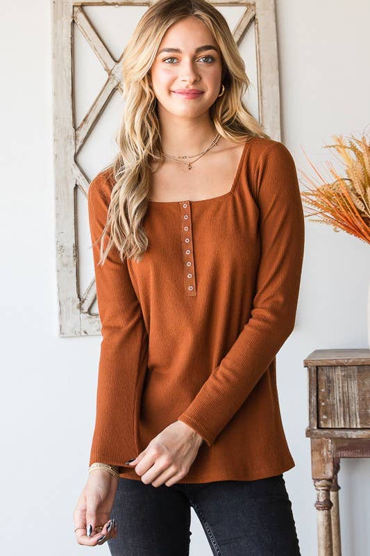 HEIMISH - Wholesale Knit Top - Women's - ET6767-15 SOLID RIBBED TOP8