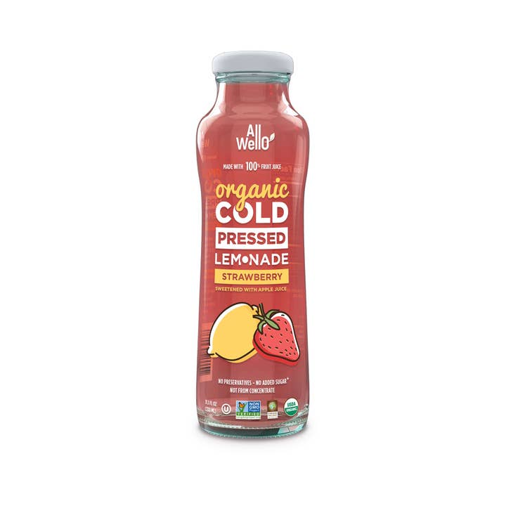 AllWellO - Wholesale Fruit Juice - Organic Cold-Pressed Strawberry Lemonade