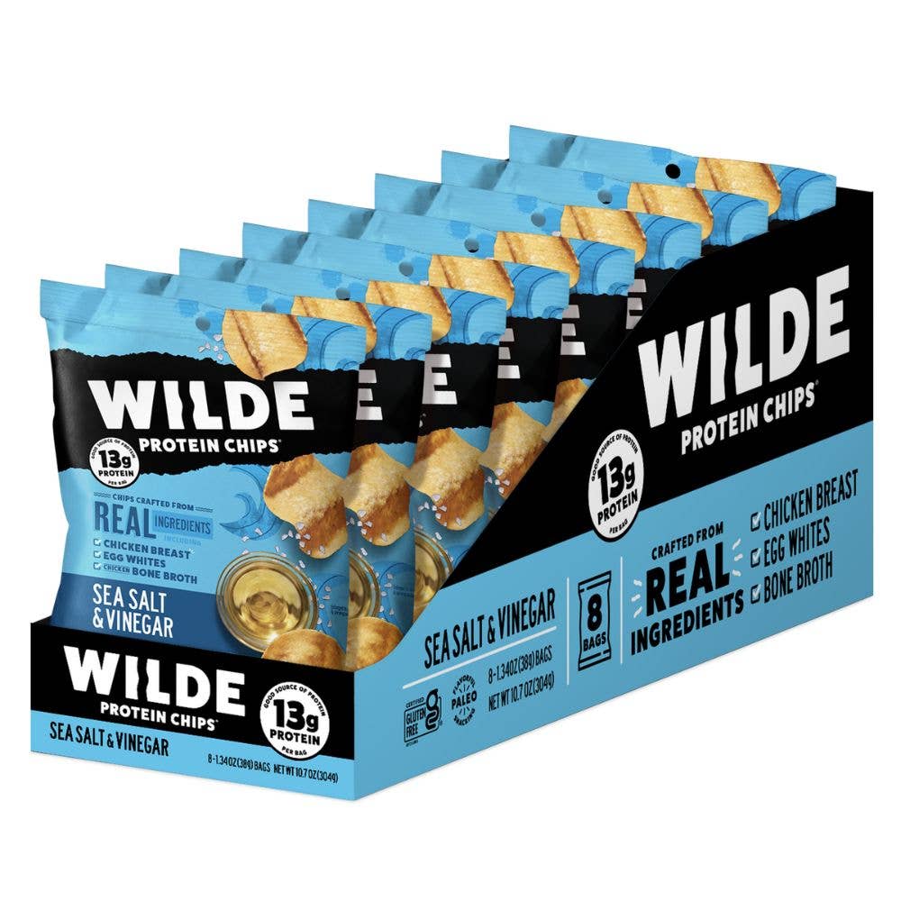 Righteous Felon Craft Jerky - Wholesale Chips - WILDE Salt & Vinegar Protein Chips 1.34oz2