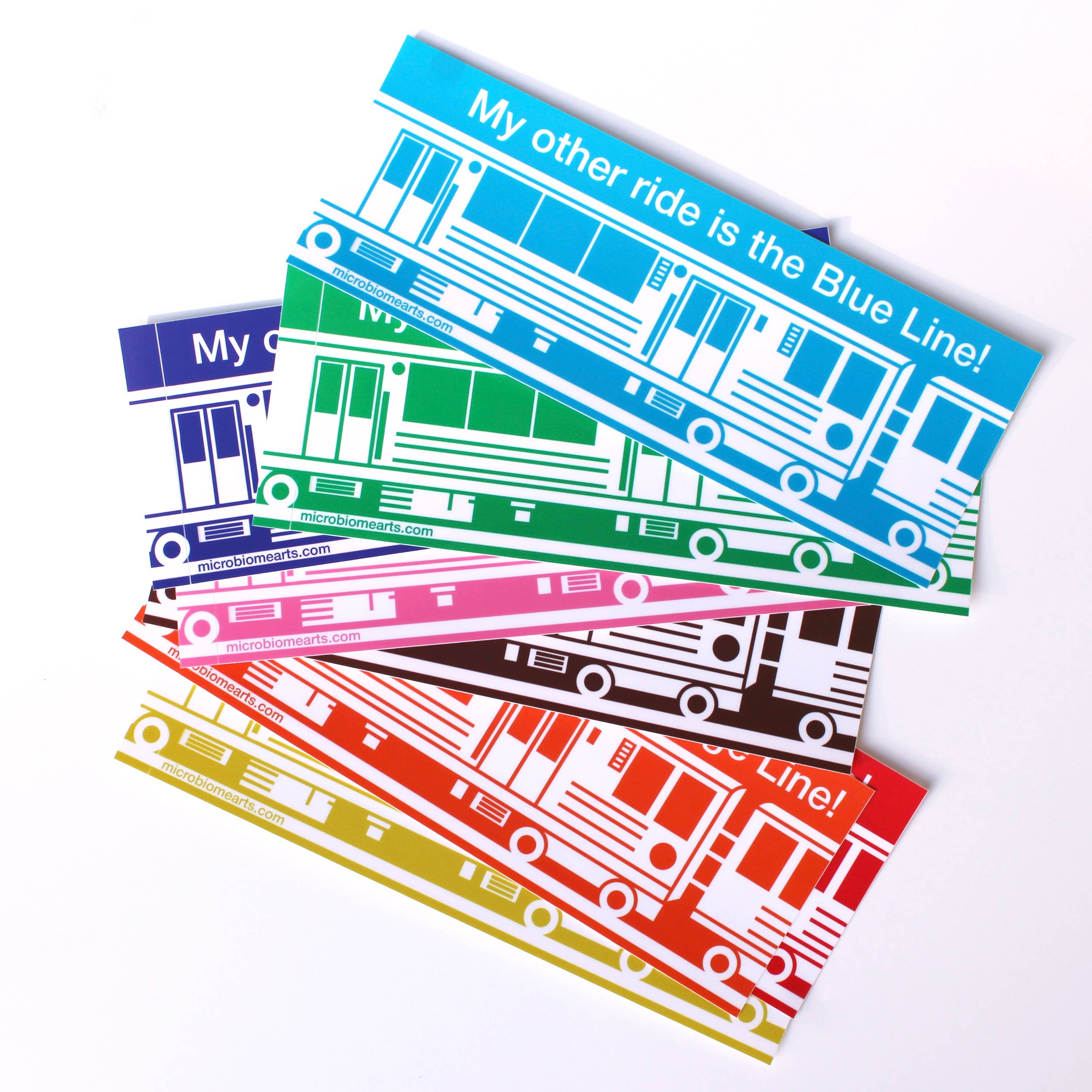 Microbiome Arts - Wholesale Phone & Laptop Stickers - My Other Ride Is The L! Chicago Train Bumper Sticker 3