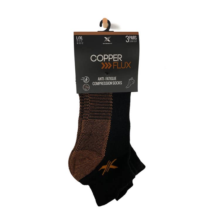 Extreme Fit Wholesale - Wholesale Socks - Unisex - COPPER-INFUSED COMPRESSION SOCKS (3-PAIRS PACKED TOGETHER)3