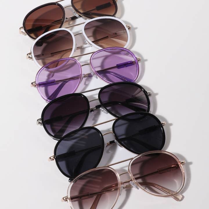 Unisex Alledaagse Klassieke Ovale Zonnebril voor wholesale door Fashion City