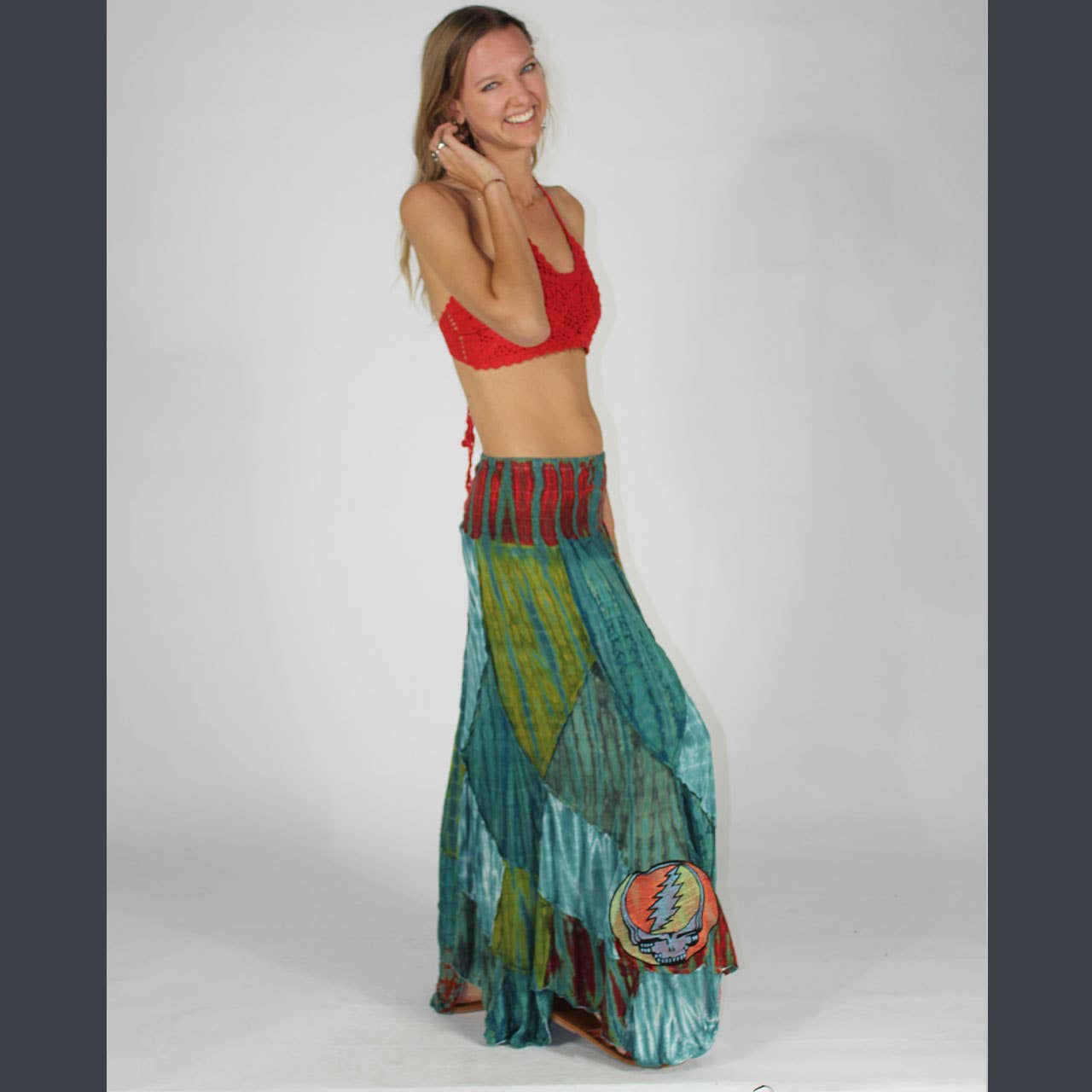Jayli Clothing - Wholesale Skirt - Women's - Psychedelic Stitch Maxi Skirt4
