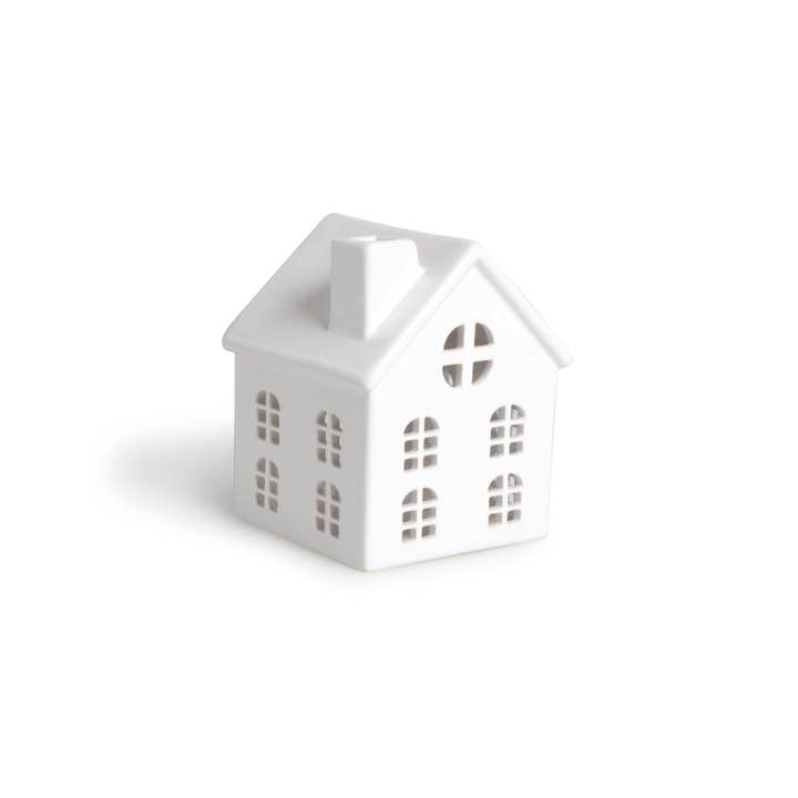 White Ceramic House Lantern 10, 5Xh14 for wholesale on Faire