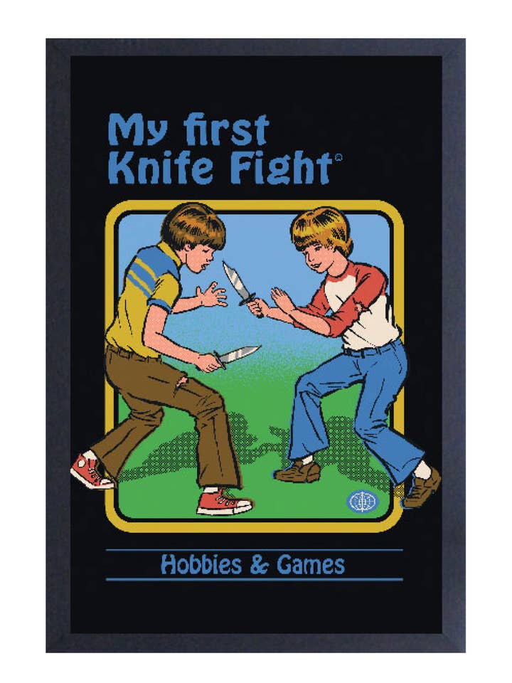 Steven Rhodes -Knife Fight Framed Print for wholesale by Pyramid America