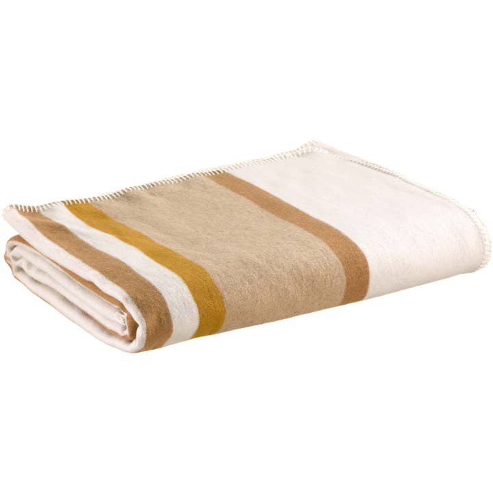 Maison Vivaraise & La Cerise sur le Gâteau - Wholesale Throw Blanket - Recycled jacquard throw Gioia Ivory 140 x 185