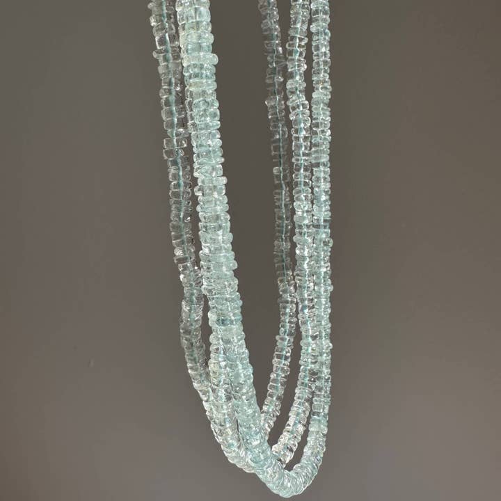 bleu Collier en topaze | Bleu ciel | Collier fermoir pierre précieuse d'été en vente sur Faire