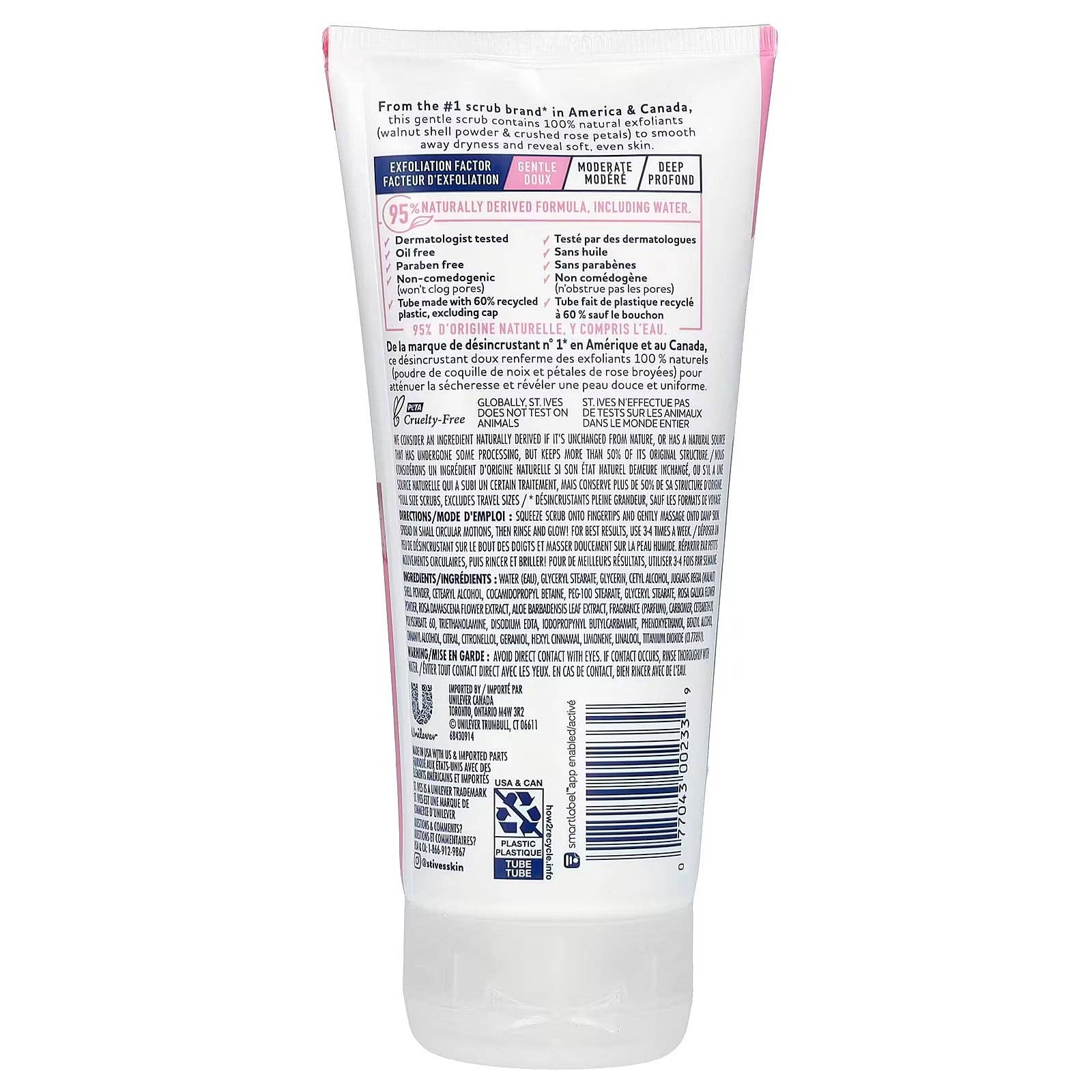 First Choice Buying - Wholesale Facial Exfoliant/Scrub - St. Ives Acne Control Face Scrub, Rosewater & Aloe Vera, 6oz1