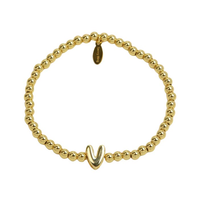 Savvy Bling - Wholesale Beaded Bracelet - Initial Bubble Bracelet22