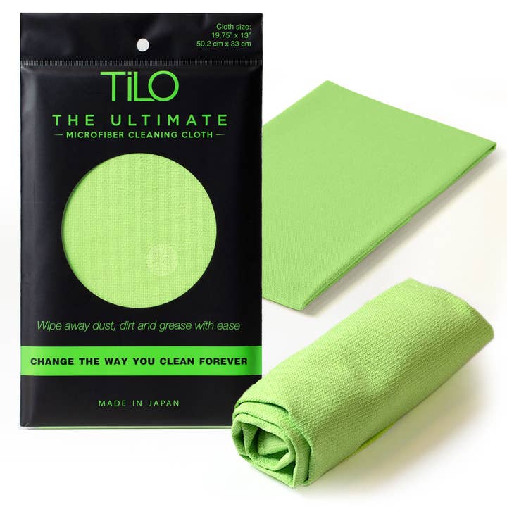 TiLO Microfiber Cleaning Cloth – 19.75 x 13-inch Reusable – Green for wholesale by Tilo The Ultimate