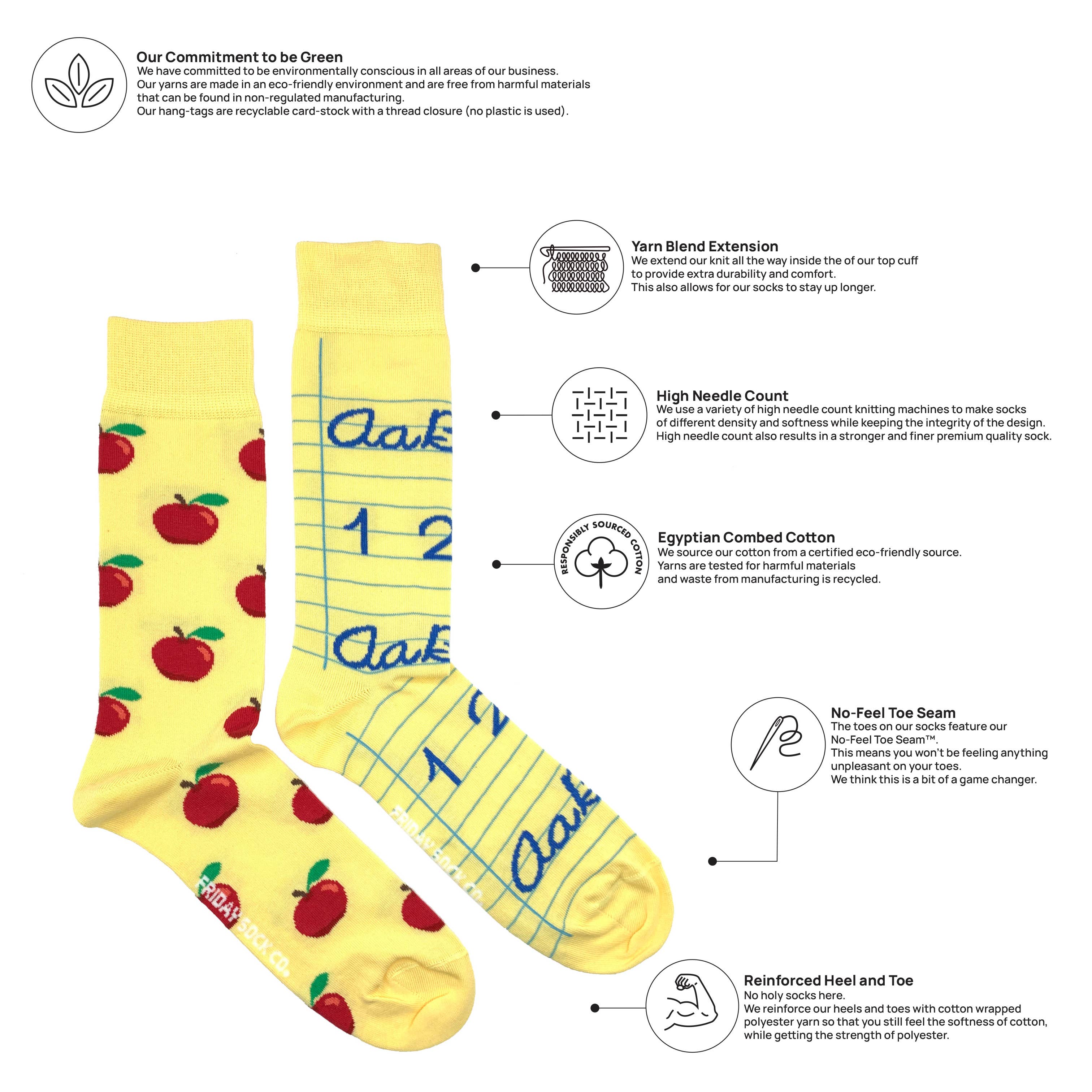 Friday Sock Co. - Wholesale Socks - Men's - Men’s Apple & Teacher Socks2