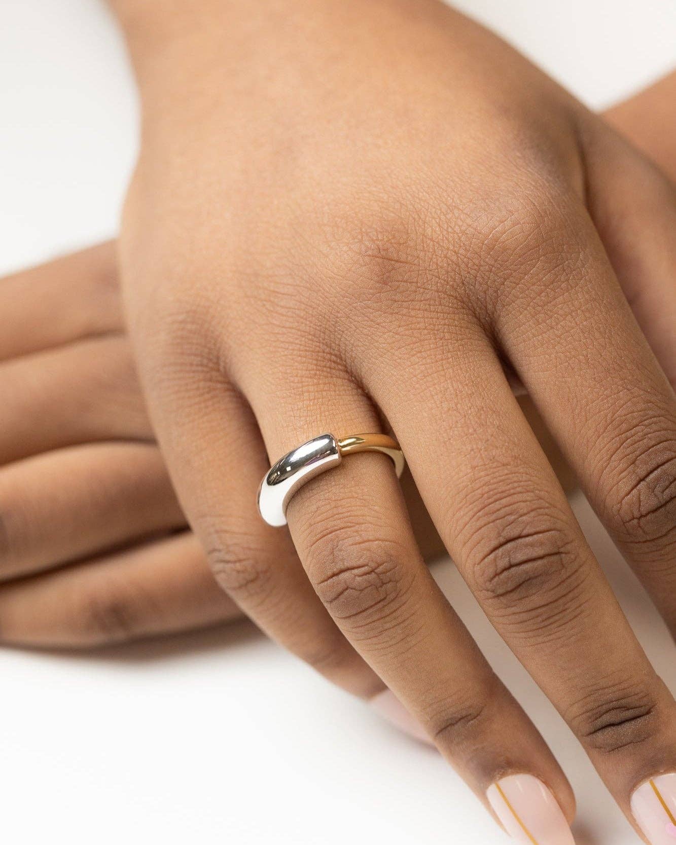 Belinda Jewelz - Wholesale Band/Stacked Ring - Nova Mixed Metal Ring1