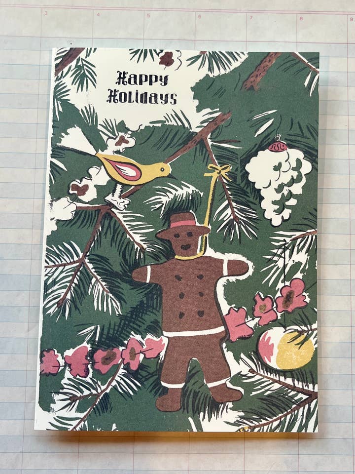 Gingerbread Man Holiday Card for wholesale by Parcel