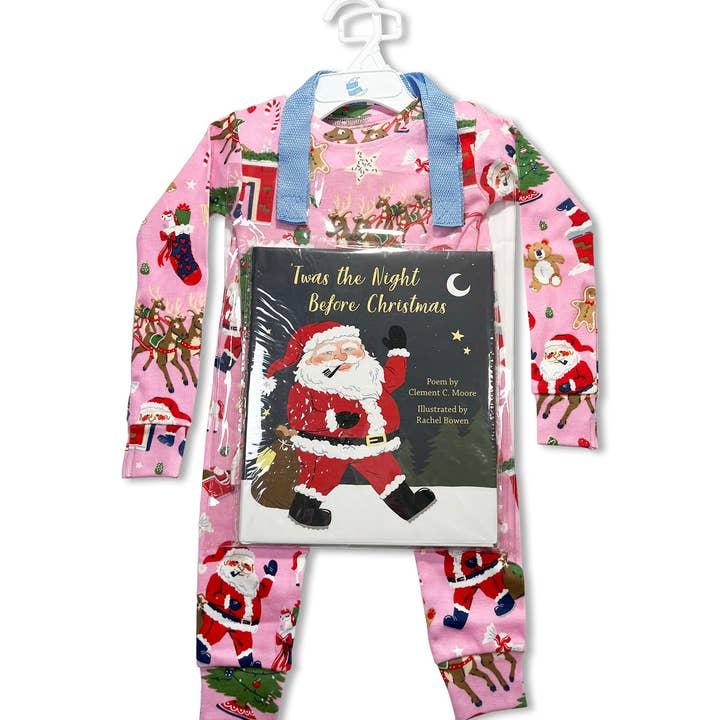 Twas The Night Before Christmas - Pink Hanger PJ Set With Book and other Purchase Wholesale family christmas pjs. Free Returns & Net 60 Terms on Faire trending on Faire.