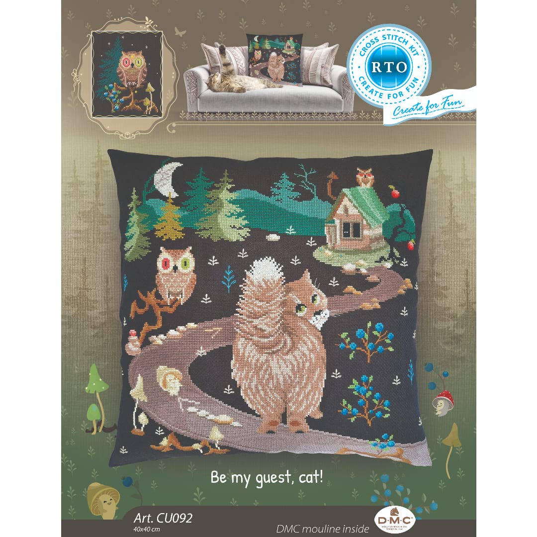 RTO&Collection D'Art (RTO Baltic OU) - Wholesale Embroidery/Cross Stitch Supplies - Cross Stitch Kit RTO Counted Forest Cat CU0921