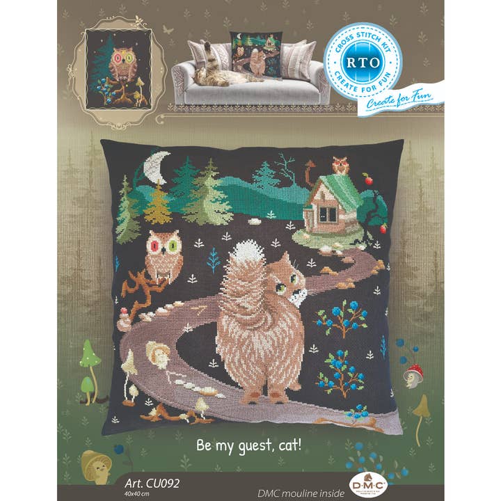 RTO&Collection D'Art (RTO Baltic OU) - Wholesale Embroidery/Cross Stitch Supplies - Cross Stitch Kit RTO Counted Forest Cat CU0921
