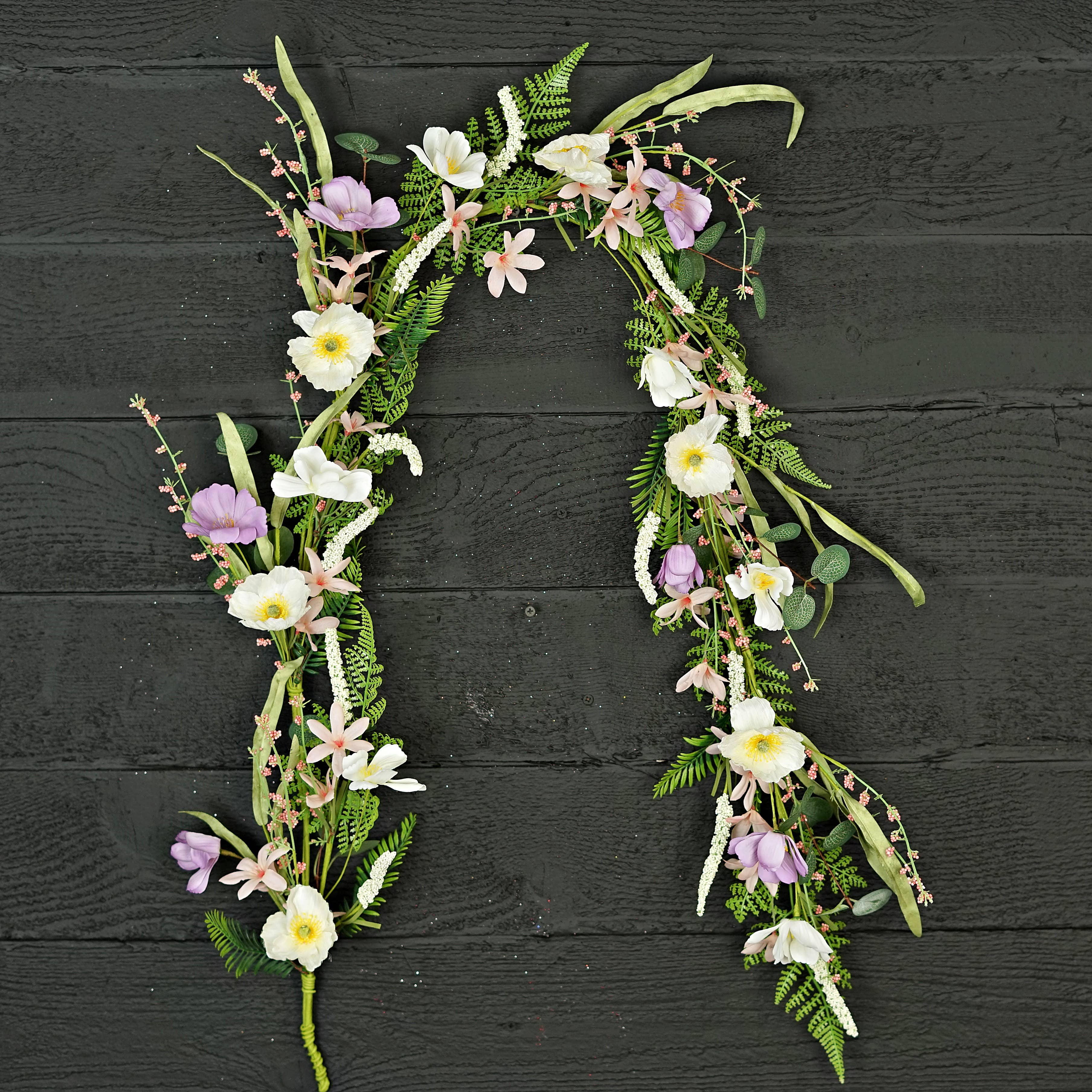 Holiday Depot Inc. - Wholesale Artificial Flowers - 35591- 5ft Garland-Mix Spring Blossoms5