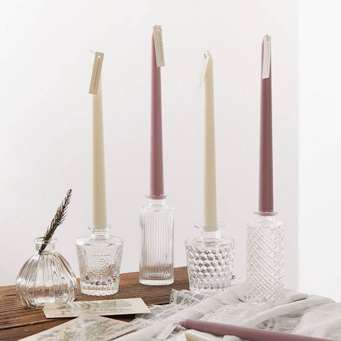 Sweet Home Deco - Wholesale Vase - Bud Vases for Centerpiece, Rustic Decorative Vases, Clear