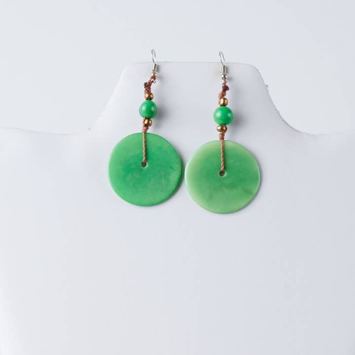 TaguArtsy - Wholesale Dangle Earrings - Ambar Slice Eco-friendly Earrings10