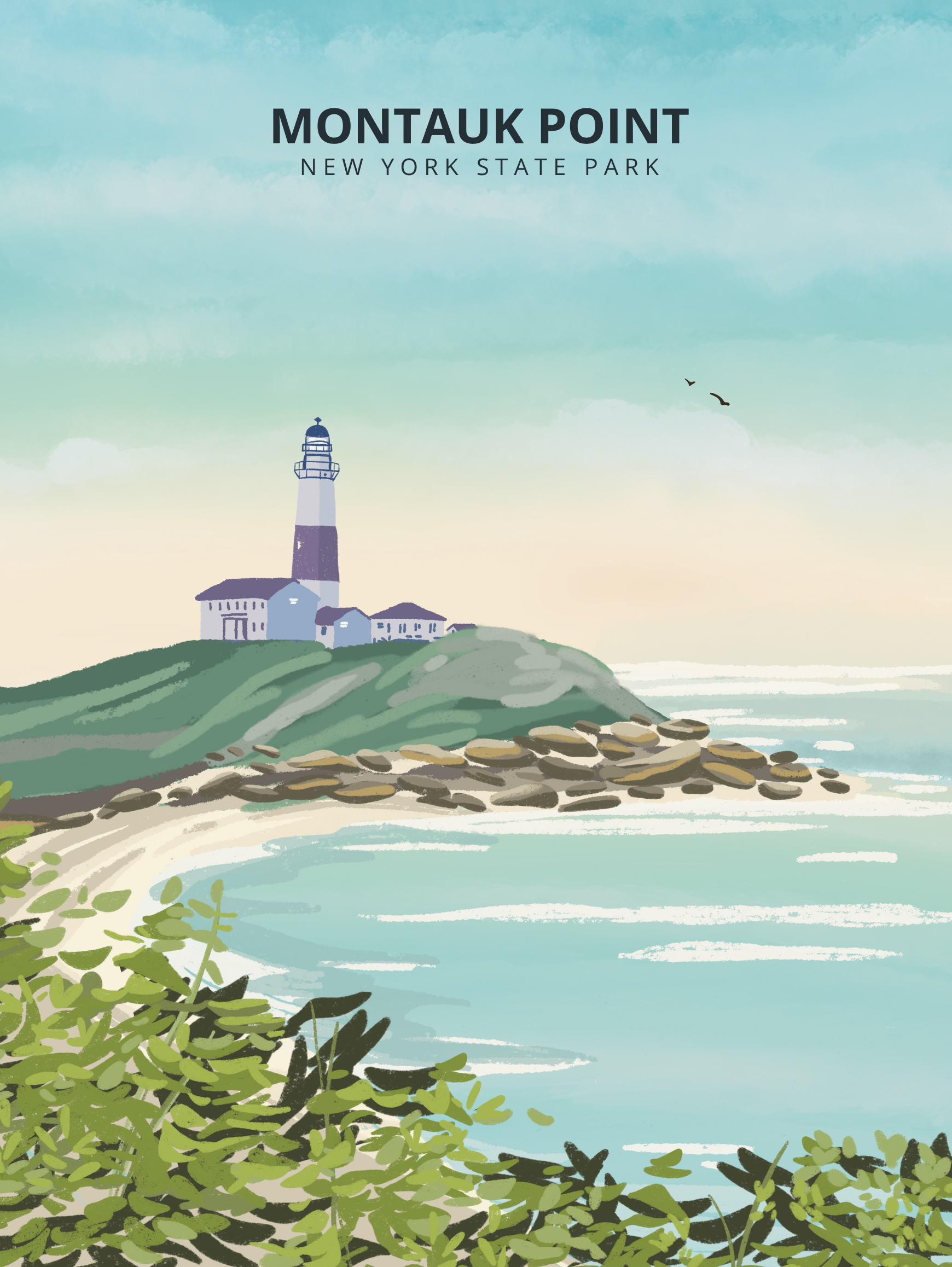Boreas Design Shop - Wholesale Art Print - Montauk Point Lighthouse Print - New York1