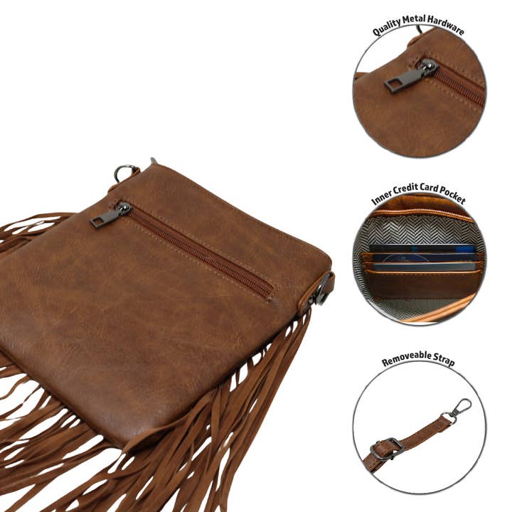 Jory – wholesale Crossbody bag – Women's – Western Themed Crossbody Tassel Bag | Montana Sand