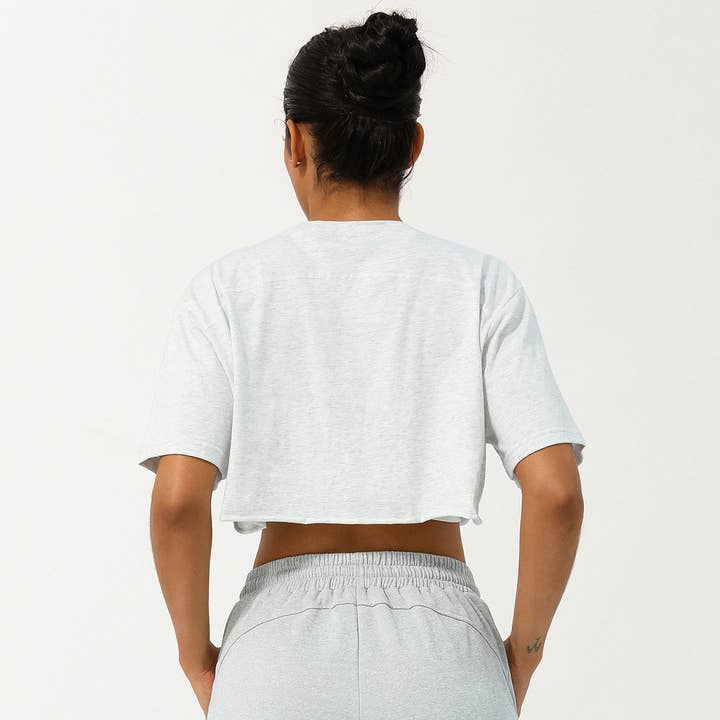 Sodalemon – wholesale Athletic top – Women′s – Women Loose Sport Crop Top T-Shirt6