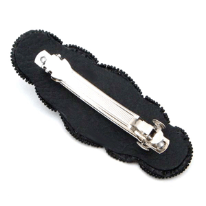 BEADS CORNER – wholesale Barrette – Women’s – Beaded Hair Barrette French Clip Blue Black Seed Beads Rossette1