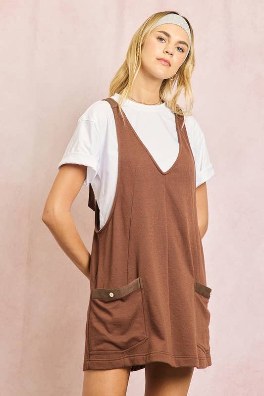 ILLA ILLA - Wholesale Dress - Women's - Cotton Terry Twill Tape Overall Mini Dress12