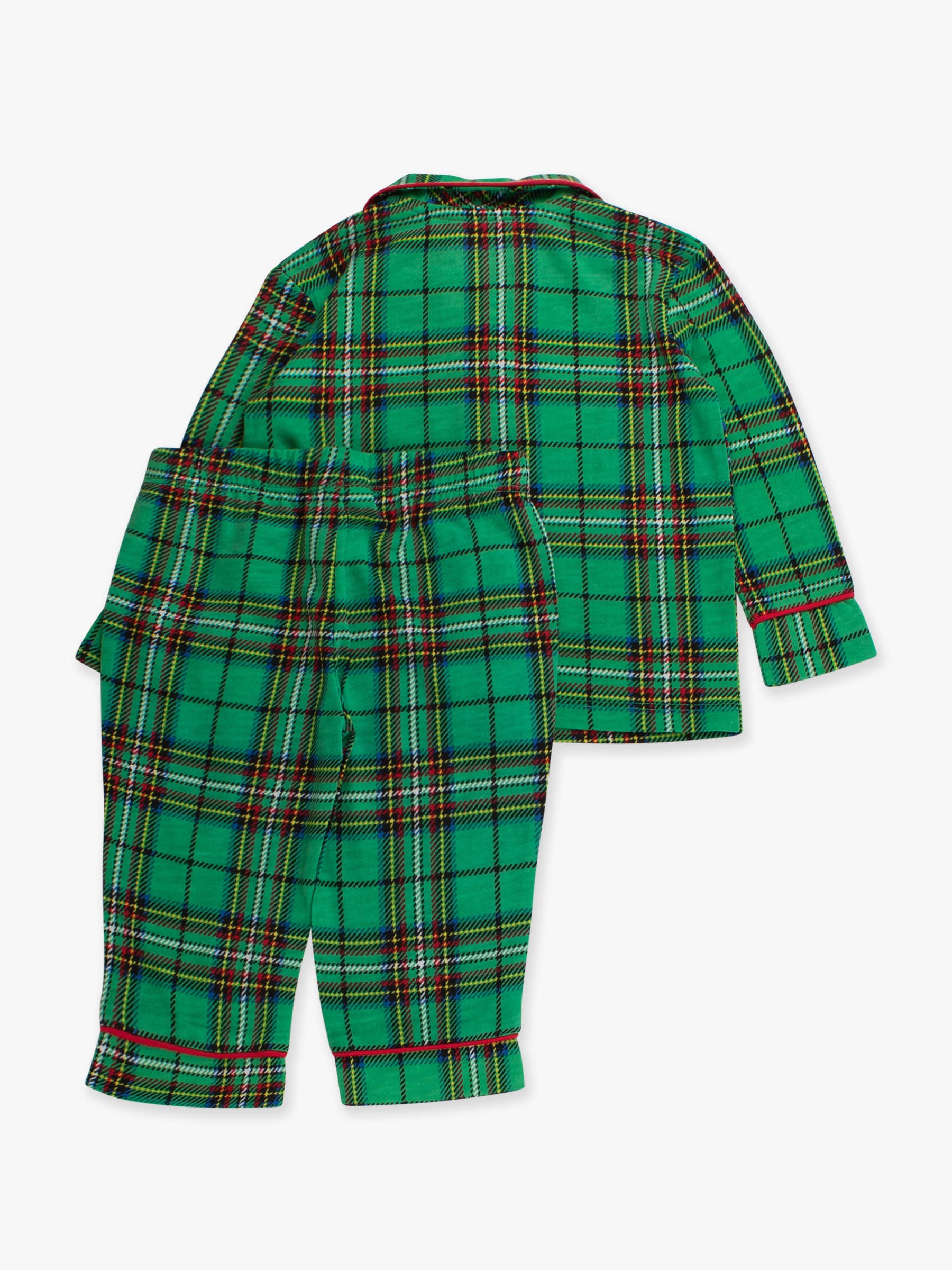 SoftSnooze™ Boys Green Nicholas Plaid Long Sleeve Button Up Pajama Set for wholesale on Faire6