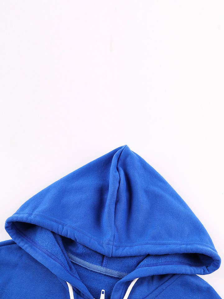 Blue Zip-up Hoodie Jacket for wholesale on Faire15