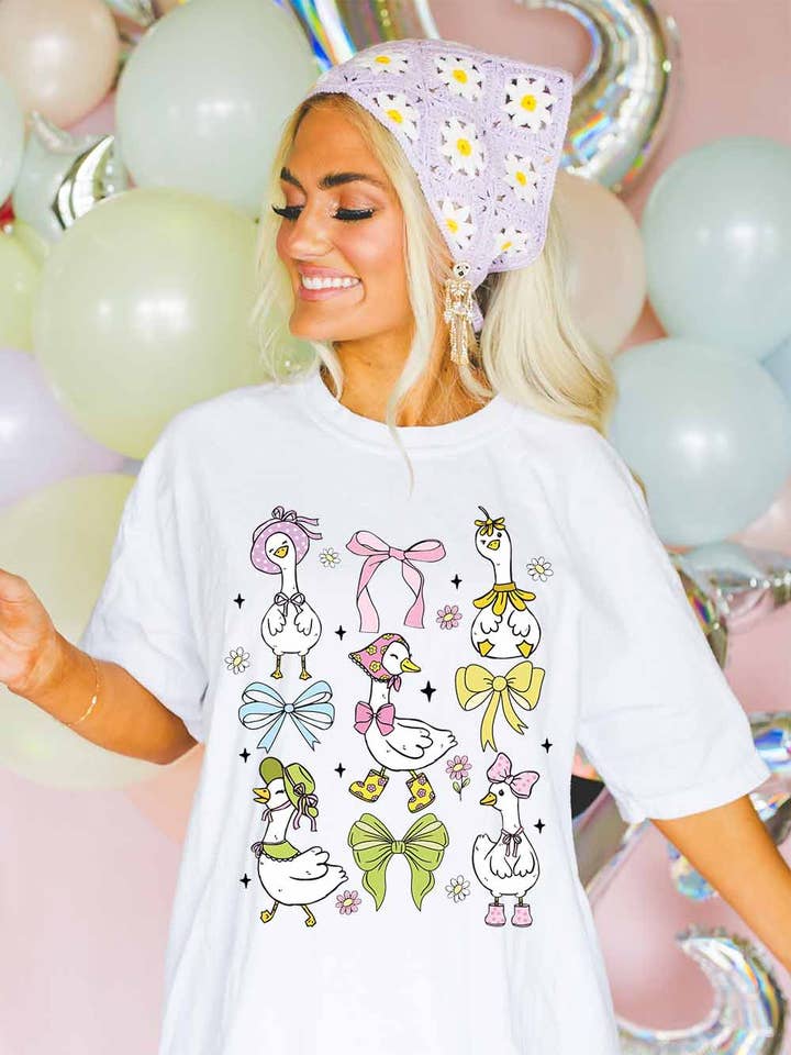Kvinder Grafisk T-shirt, Gås for engroshandel hos Khristee