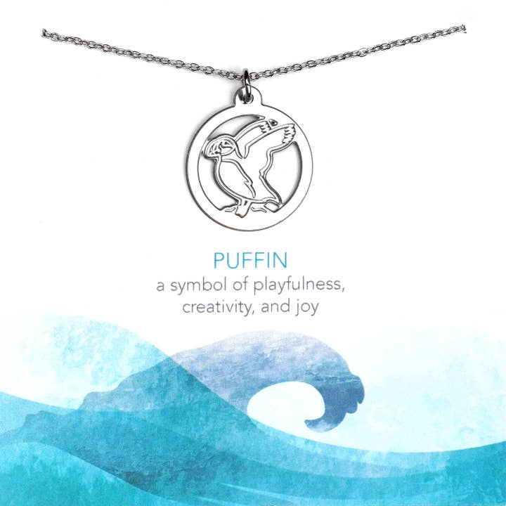 Collier Puffin pour la vente par Melissa Lew