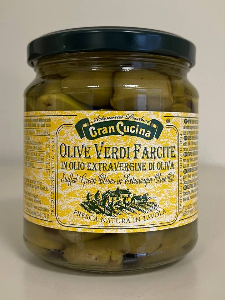 Aceitunas Verdes Rellenas Aceite Extra 280g para venta al por mayor de TAB GREEN LINE SRL (Gran Cucina)